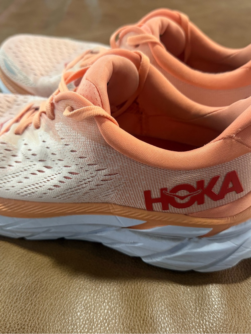 Womens Hoka One One Sneakers Clifton 8 'CSPY orange' Running size 9 - Picture 2 of 11